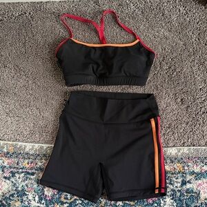 Vici Black and Red Activewear Set